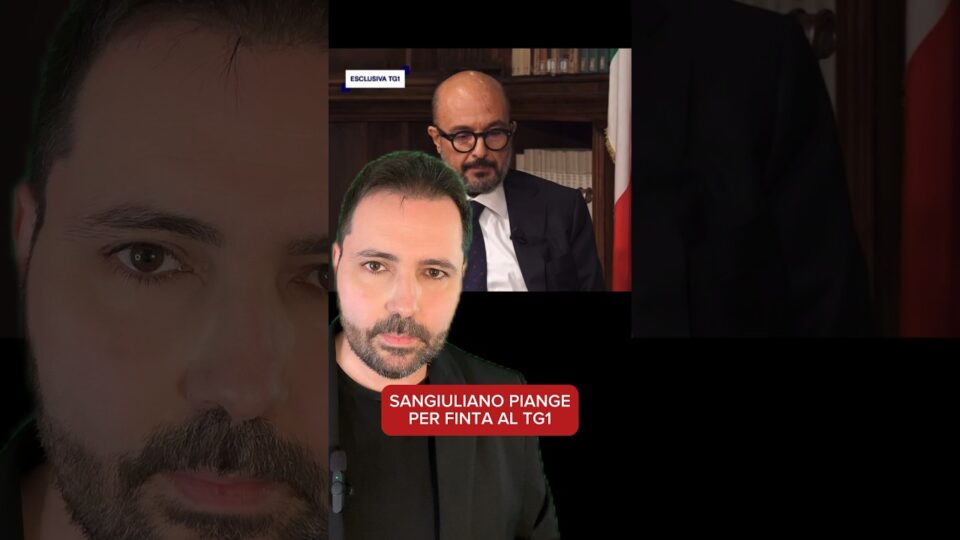 Sangiuliano piange per finta al TG1: analisi della comunicazione